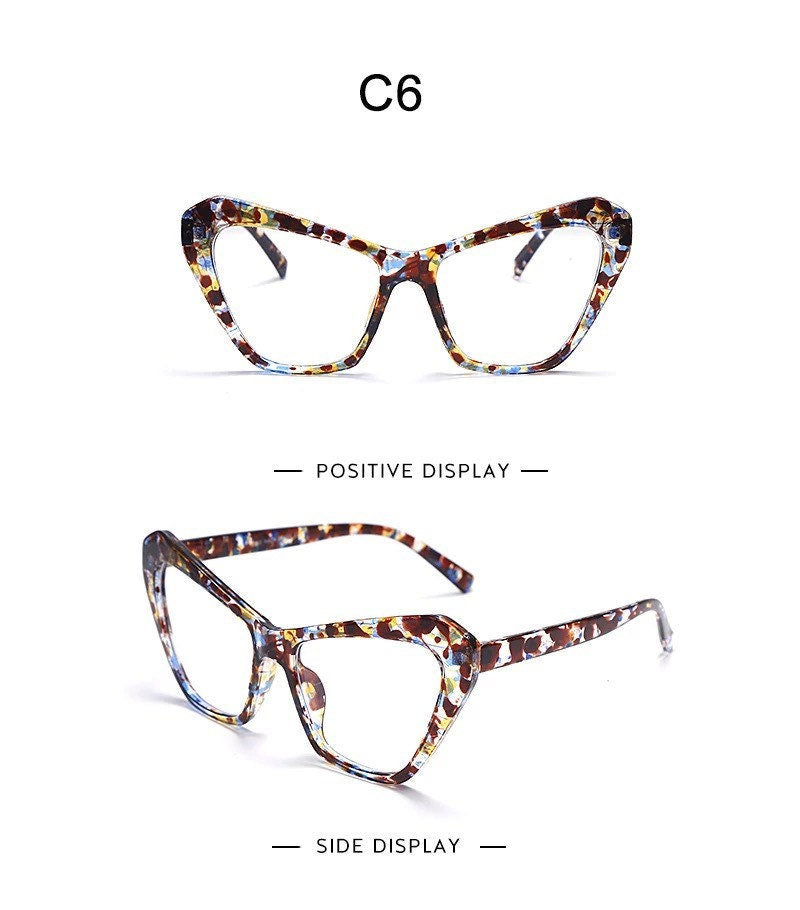 Cat Eye Blue Light Blocking Glasses|Women Men|Clear Glasses Optical |Eyeglasses Frame Transparent Lens |Spectacle Frame Unisex