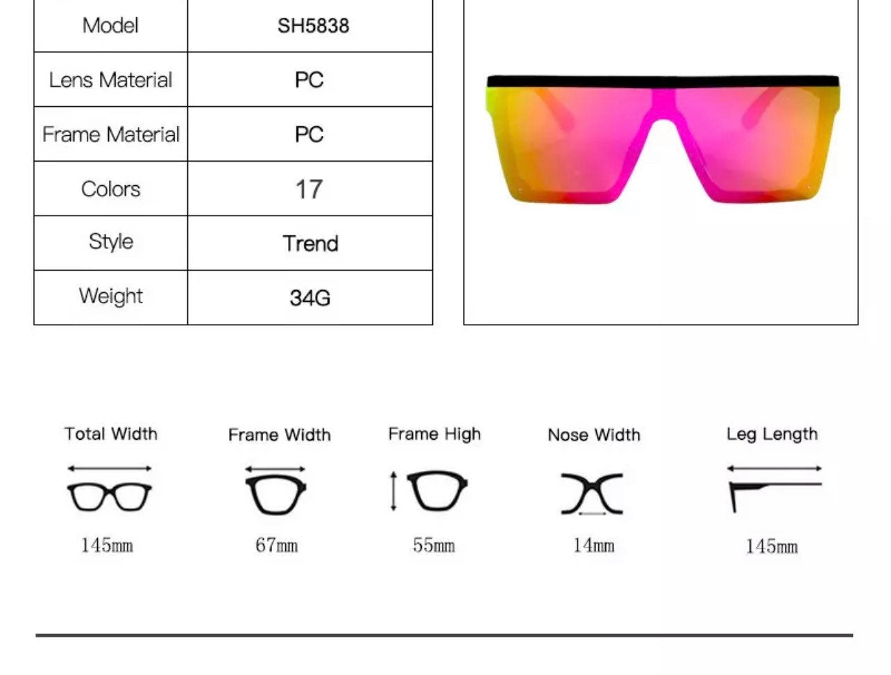 New Summer Classic Square Sunglasses |Woman Men| Brand Designer Eyeglasses |Coating Shades UV400| Glasses Frames