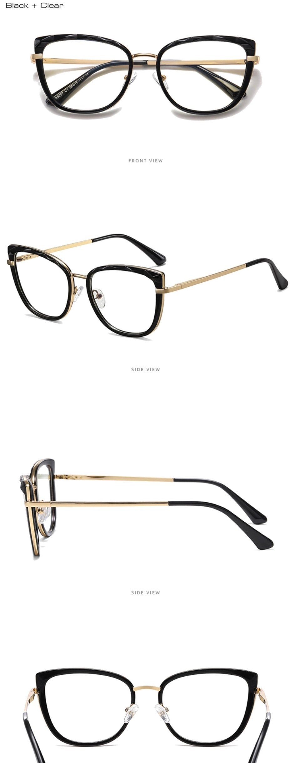 Retro Anti Blue Light Cat Eye|Women Men| Glasses Frame Fashion TR90 Metal Spring Hinge Optical Eyewear|Computer Anti-Blue light Eyeglasses