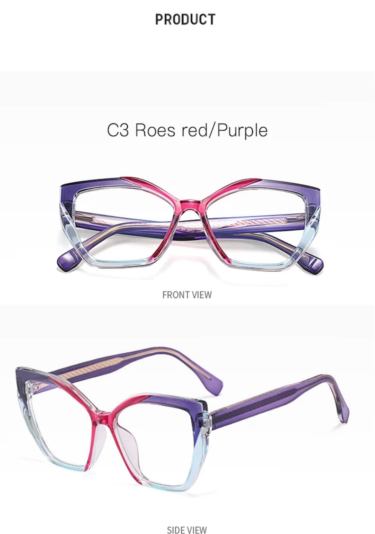 New Sexy Cat Eye Glasses|Women Men|Fashion Anti Blue Light Blocking Eyeglasses|Ladies Vintage Computer Eyewear Optical Spectacle