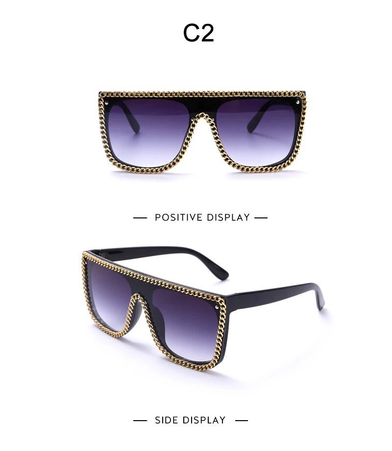 Vintage Punk Diamond Square Sunglasses|Men Women| Brand Design Fashion One Piece Eyeglasses |Retro Shades Glasses frames