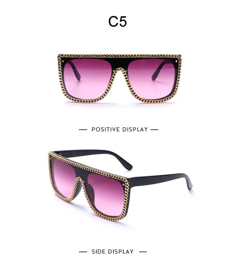 Vintage Punk Diamond Square Sunglasses|Men Women| Brand Design Fashion One Piece Eyeglasses |Retro Shades Glasses frames