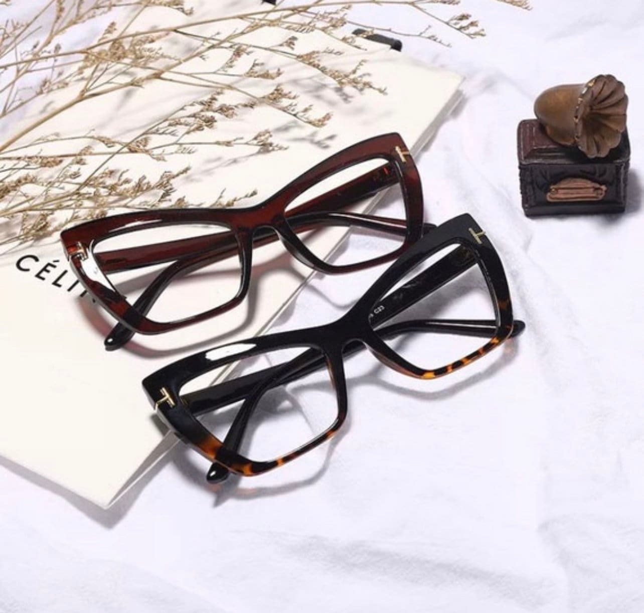 Cat Eye prescription Frames Glasses |Women Men| Retro Optics Spectacle Frame | Personality Fashion Eyeglasses Luxury Brand Designer
