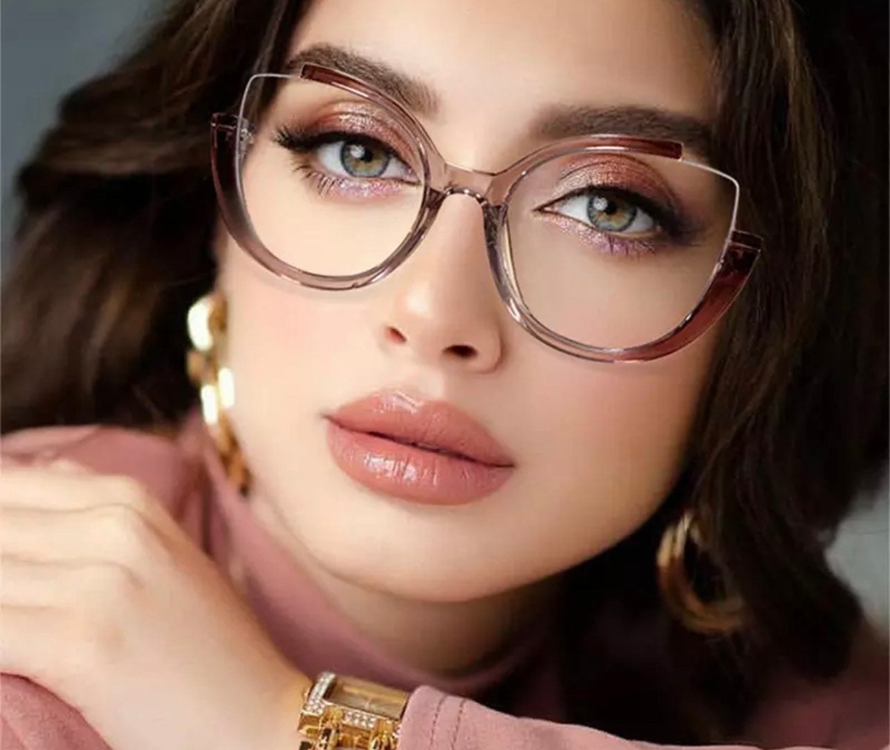 Cat Eye Glasses |Women Men|Fashion Luxury Brand Designer |Prescription Myopia Glasses |Transparent Frames Eyeglasses Frames