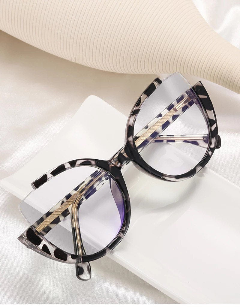 Cat Eye Glasses |Women Men|Fashion Luxury Brand Designer |Prescription Myopia Glasses |Transparent Frames Eyeglasses Frames