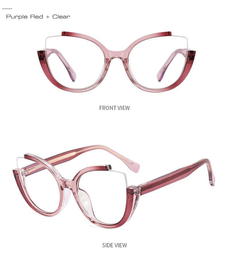 Cat Eye Glasses |Women Men|Fashion Luxury Brand Designer |Prescription Myopia Glasses |Transparent Frames Eyeglasses Frames
