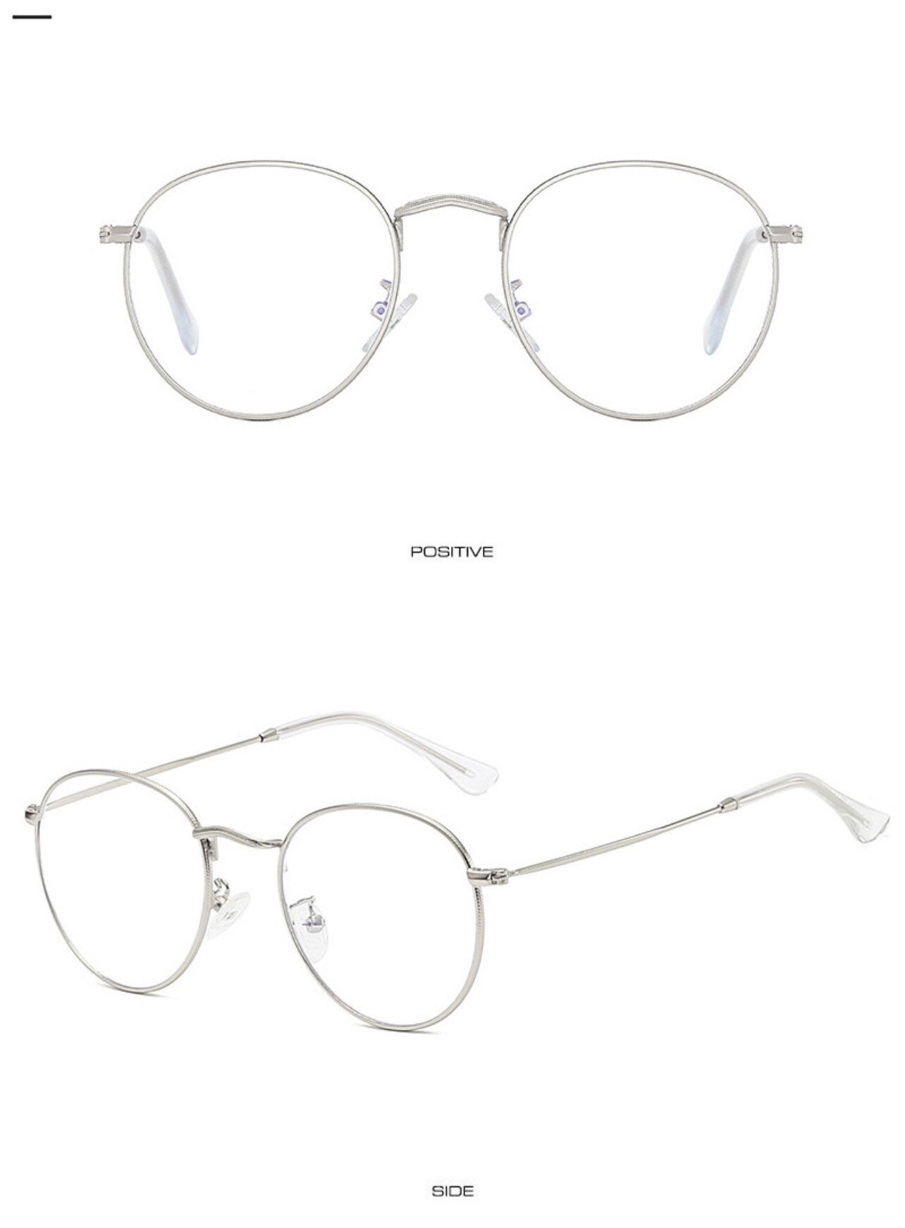 Classic Anti-Blue Light Glasses|Frame Brand Designer Fashion Eyeglasses |Round Metal Glasses Optical Frames Computer Glasses