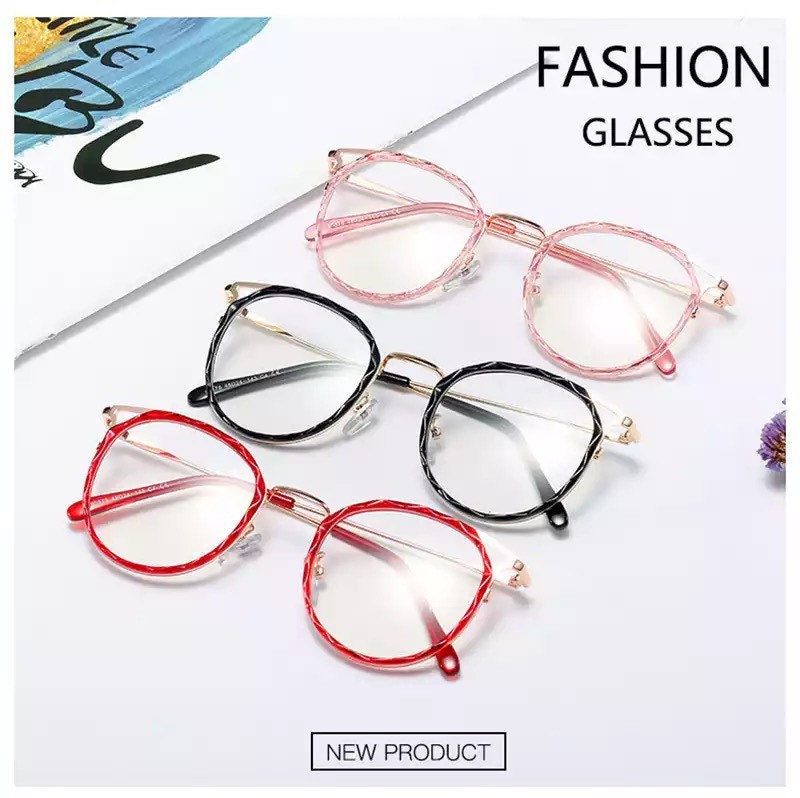 New Fashion Faceted Cat Eye Optical Eyeglasses Frame| Women Men| Ins Popular Diamond TR Glasses Frame