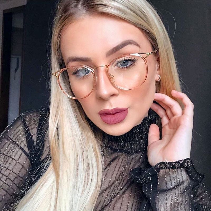 New Fashion Faceted Cat Eye Optical Eyeglasses Frame| Women Men| Ins Popular Diamond TR Glasses Frame