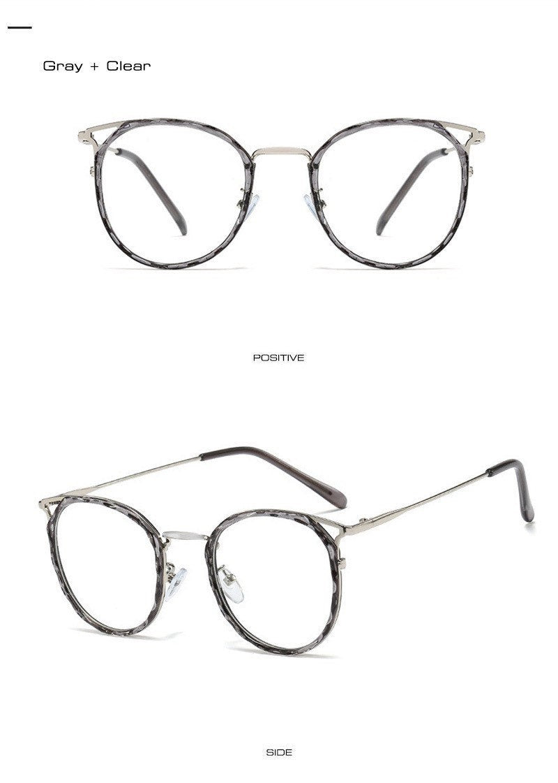 New Fashion Faceted Cat Eye Optical Eyeglasses Frame| Women Men| Ins Popular Diamond TR Glasses Frame