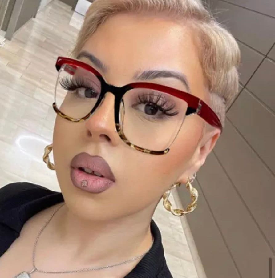 Oversized Square Eyeglasses Colorful Frames for |Women Men|Anti Blue Light Glasses Frame| Optical Computer Fashion Eyewear