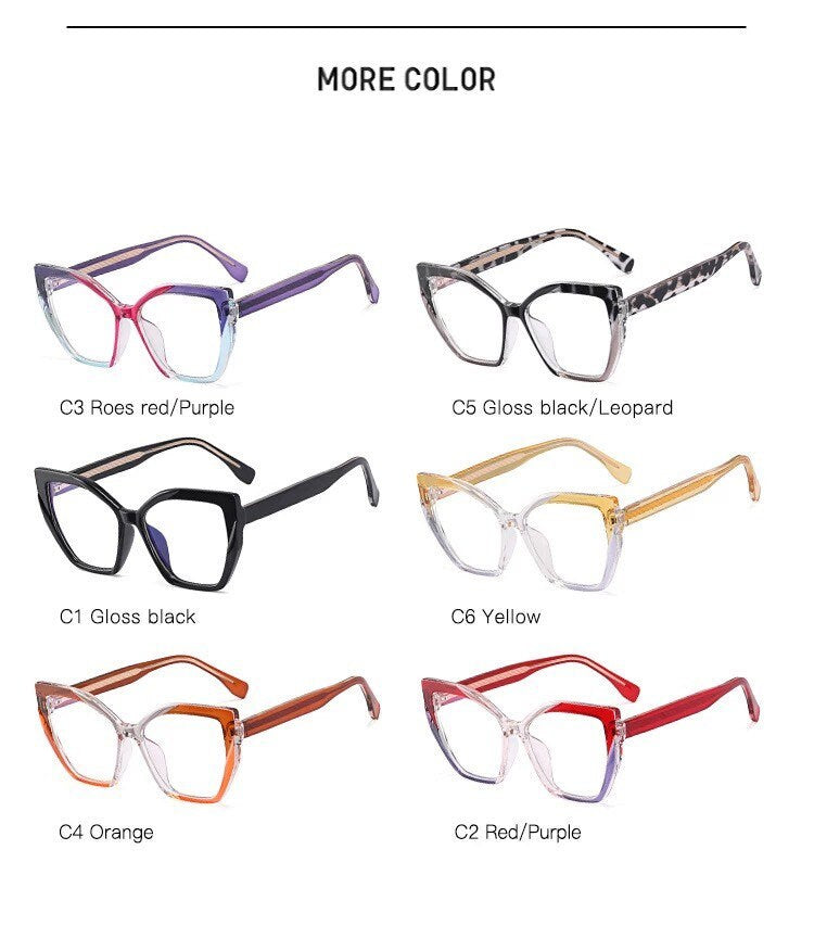 New Sexy Cat Eye Glasses|Women Men|Fashion Anti Blue Light Blocking Eyeglasses|Ladies Vintage Computer Eyewear Optical Spectacle