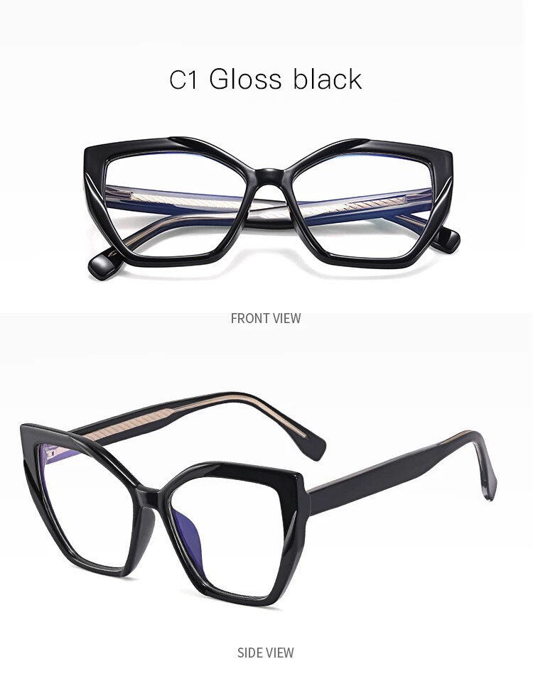 New Sexy Cat Eye Glasses|Women Men|Fashion Anti Blue Light Blocking Eyeglasses|Ladies Vintage Computer Eyewear Optical Spectacle