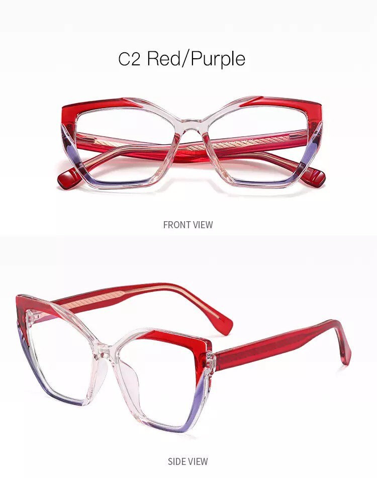 New Sexy Cat Eye Glasses|Women Men|Fashion Anti Blue Light Blocking Eyeglasses|Ladies Vintage Computer Eyewear Optical Spectacle