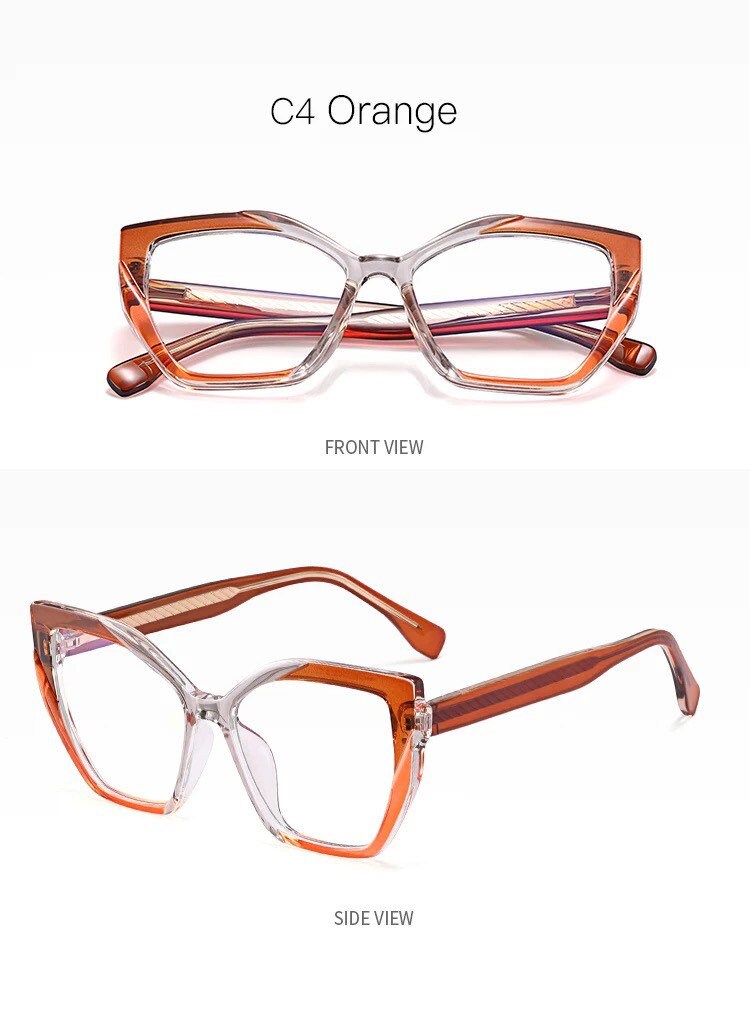 New Sexy Cat Eye Glasses|Women Men|Fashion Anti Blue Light Blocking Eyeglasses|Ladies Vintage Computer Eyewear Optical Spectacle