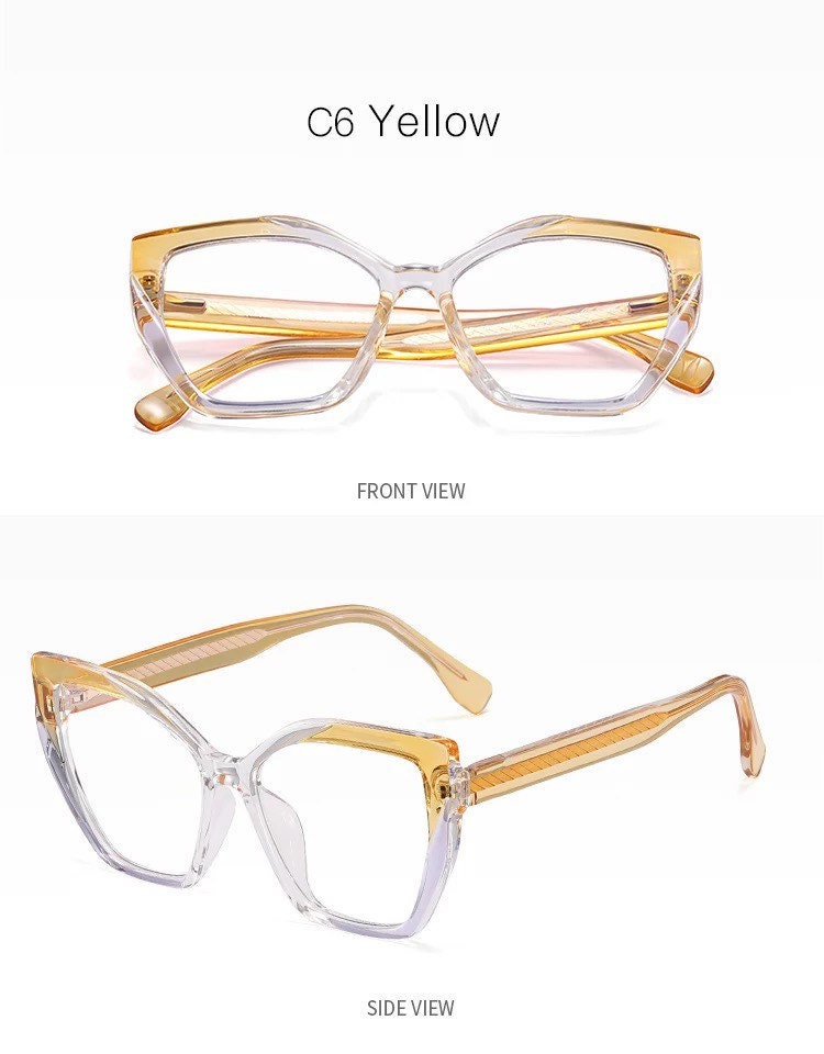 New Sexy Cat Eye Glasses|Women Men|Fashion Anti Blue Light Blocking Eyeglasses|Ladies Vintage Computer Eyewear Optical Spectacle