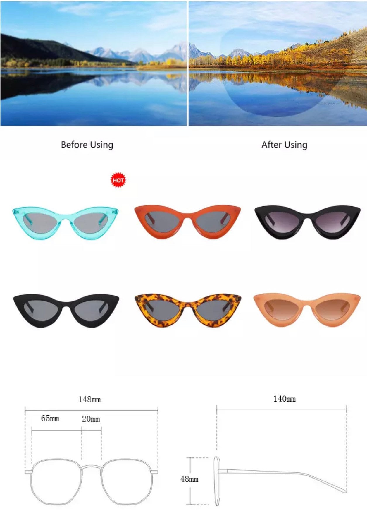 Cute Sexy Summer Vintage Cat Eye Sunglasses|Woman Men|Small Black Leopard Retro Ladies Sun Glasses| Female Eyewear Shades UV400