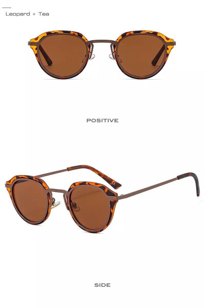 Ins Popular Fashion Oval Glasses |Women Men| Sunglasses Retro Candy Color Shades |UV400 Leopard Gradient Round Sun Glasses| Eyewear Glasses