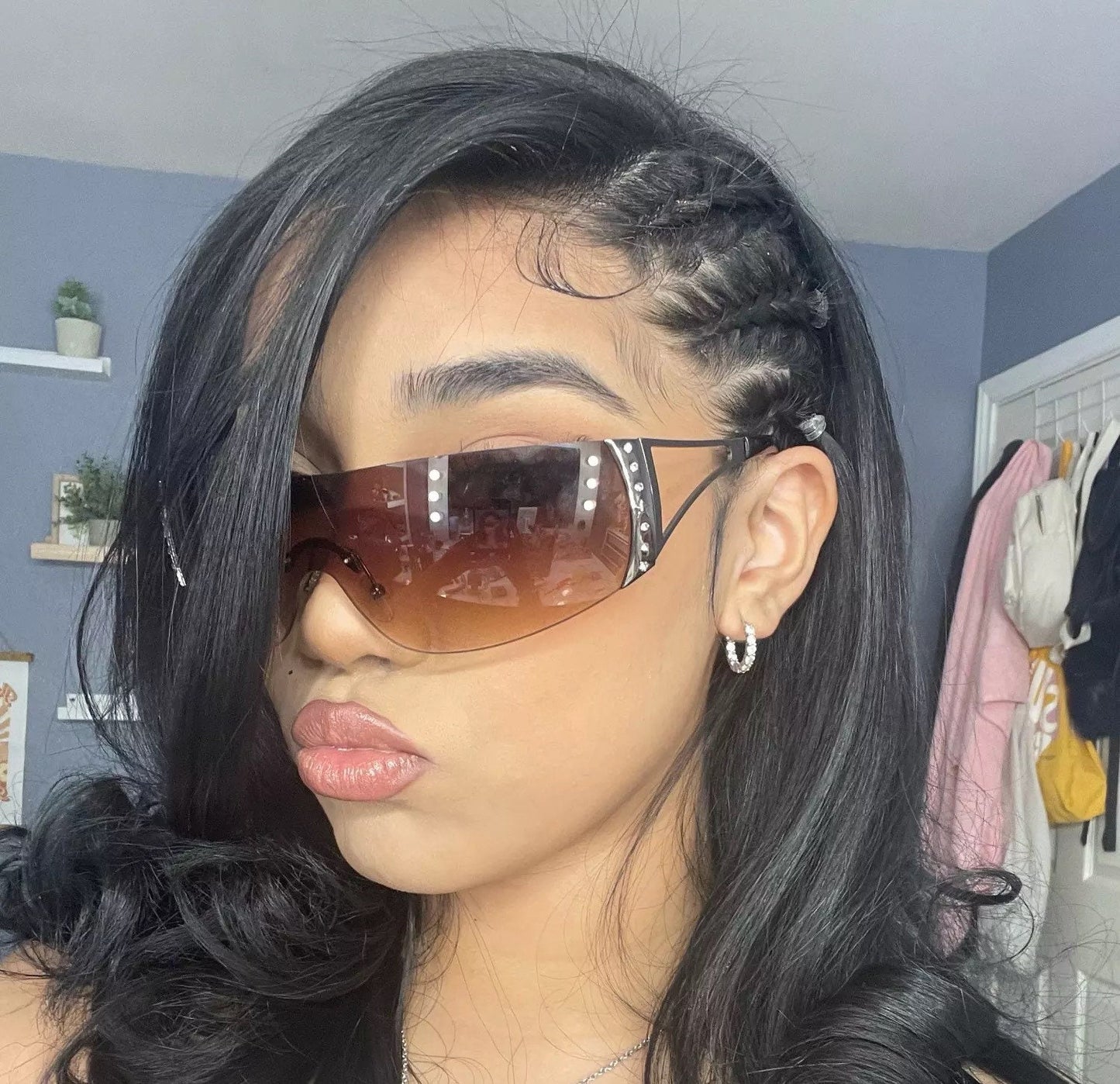 2000’S Retro One Piece Sunglasses|Women Men|Luxury Oversized Wrap Around Sun Glasses |UV400 Ladies 2022 New Fashion Eyewear Shades