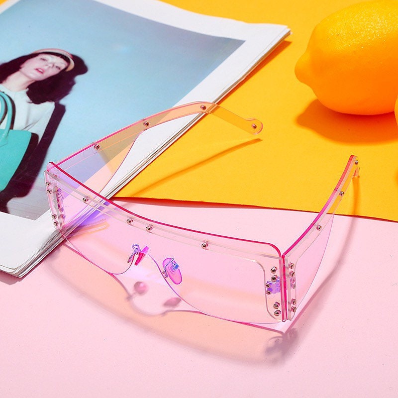 Rimless Square Sunglasses|Women Men| 2023 Gradient Rectangle Sunglasses| Fashion Sunglasses Brand Designer Eyewear Style|