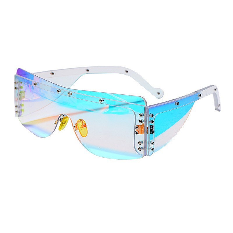 Rimless Square Sunglasses|Women Men| 2023 Gradient Rectangle Sunglasses| Fashion Sunglasses Brand Designer Eyewear Style|