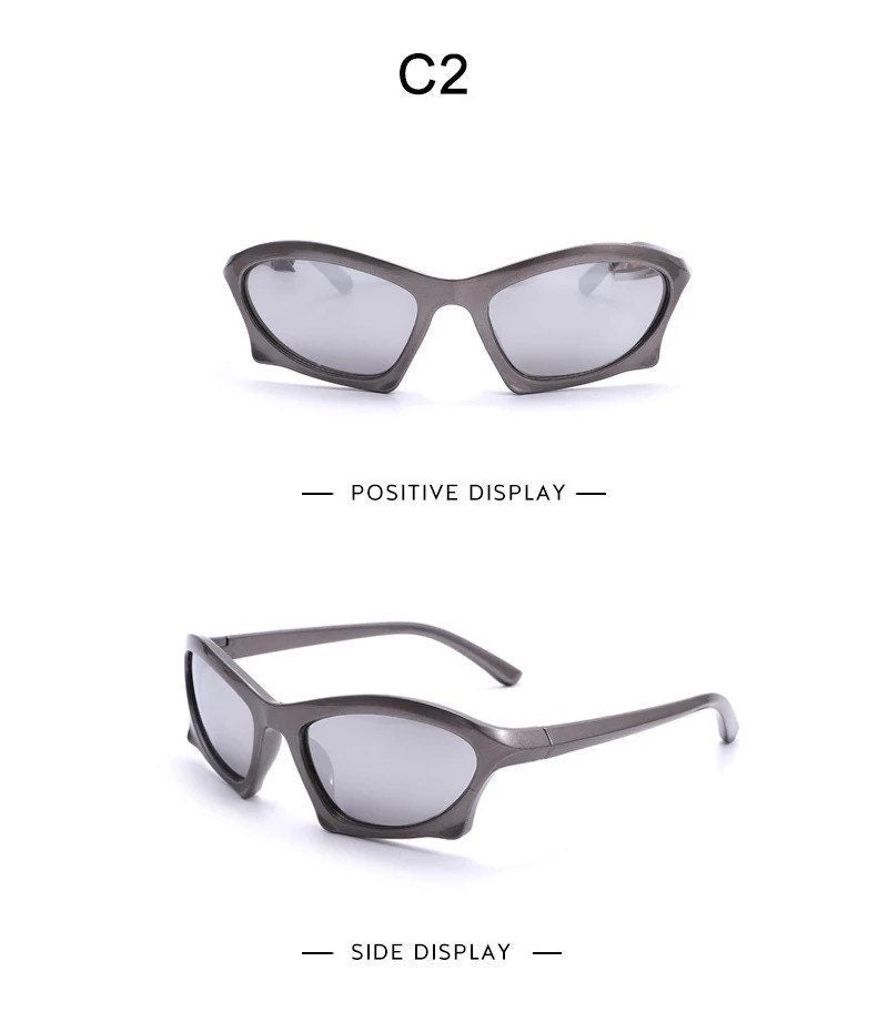 Unisex Steampunk Sport Sunglasses Goggle |New Women Men |2000’s Punk Mirror Sun Glasses| Shades Eyewear Eyeglasses UV400