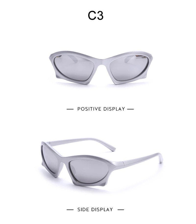 Unisex Steampunk Sport Sunglasses Goggle |New Women Men |2000’s Punk Mirror Sun Glasses| Shades Eyewear Eyeglasses UV400