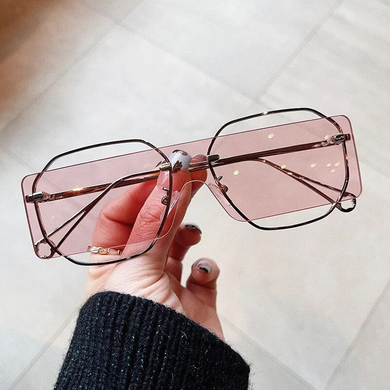 New Steampunk Sun Glasses|Women Men|Metal Sunglasses |Hollow Design Square Sun Glasses| Vintage Irregular Eyewear UV400