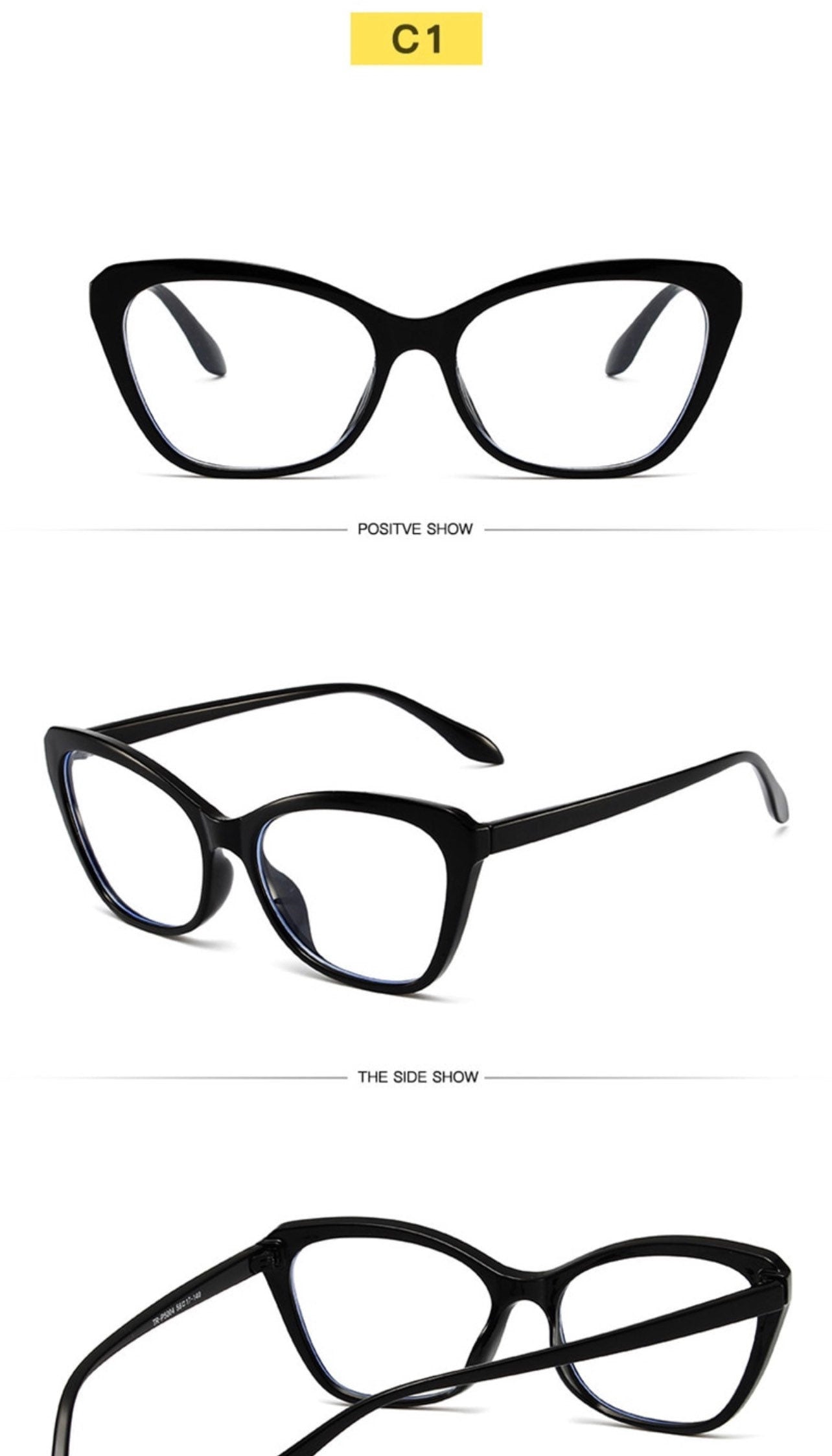 Fashion TR90 Clear Anti-Blue Light|Women Men|Glasses Frame Retro Spring Hinge|Optical Cat Eye Double Color Frame
