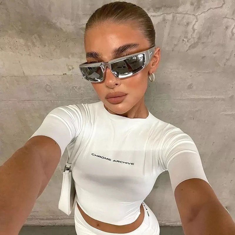 New Steampunk Sport Sunglasses Goggle Trend |Women Men|Y2k Mirror Sun Glasses| Punk Shades Eyewear Unisex Outdoor Eyeglasses UV400