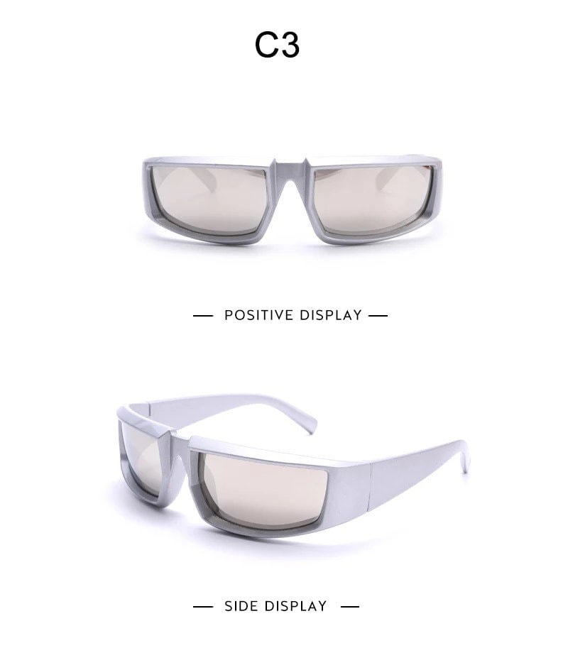 New Steampunk Sport Sunglasses Goggle Trend |Women Men|Y2k Mirror Sun Glasses| Punk Shades Eyewear Unisex Outdoor Eyeglasses UV400