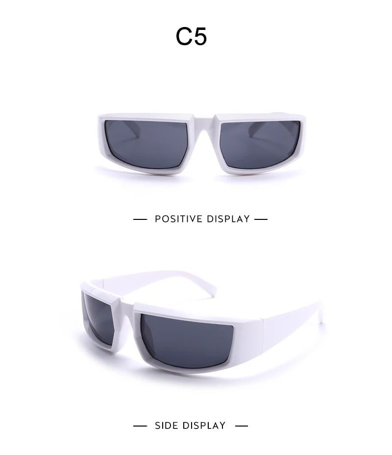 New Steampunk Sport Sunglasses Goggle Trend |Women Men|Y2k Mirror Sun Glasses| Punk Shades Eyewear Unisex Outdoor Eyeglasses UV400