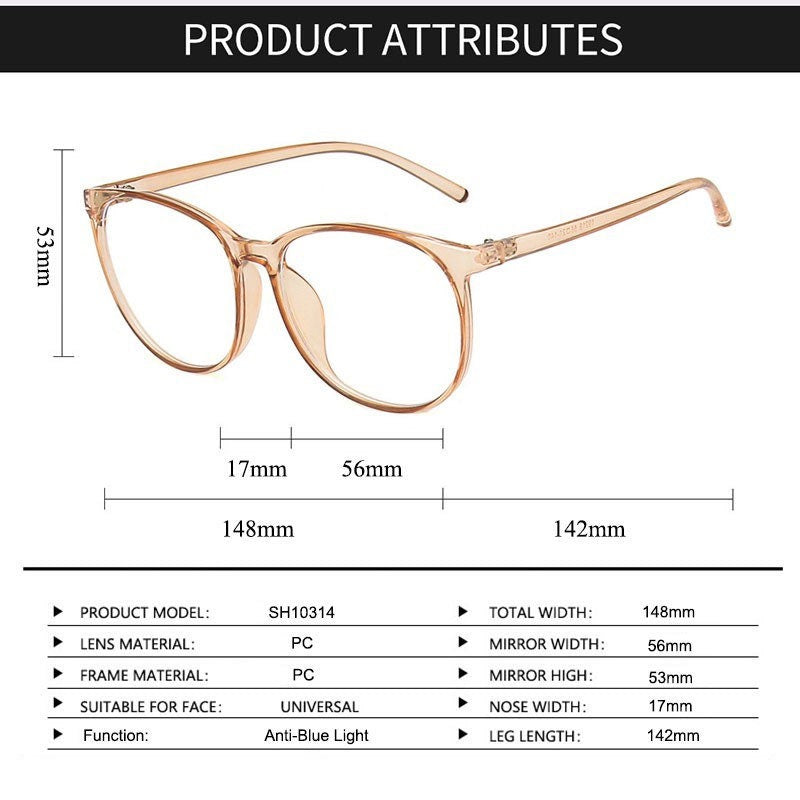 Anti Blue Light Eyeglasses |Women Men|Round Glasses Frames |Fashion Transparent Optical Computer Glasses|Eyewear glasses