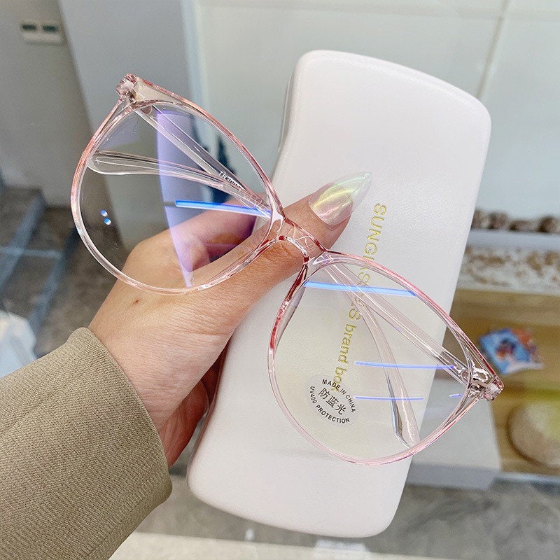 Anti Blue Light Eyeglasses |Women Men|Round Glasses Frames |Fashion Transparent Optical Computer Glasses|Eyewear glasses