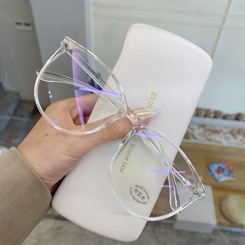 Anti Blue Light Eyeglasses |Women Men|Round Glasses Frames |Fashion Transparent Optical Computer Glasses|Eyewear glasses