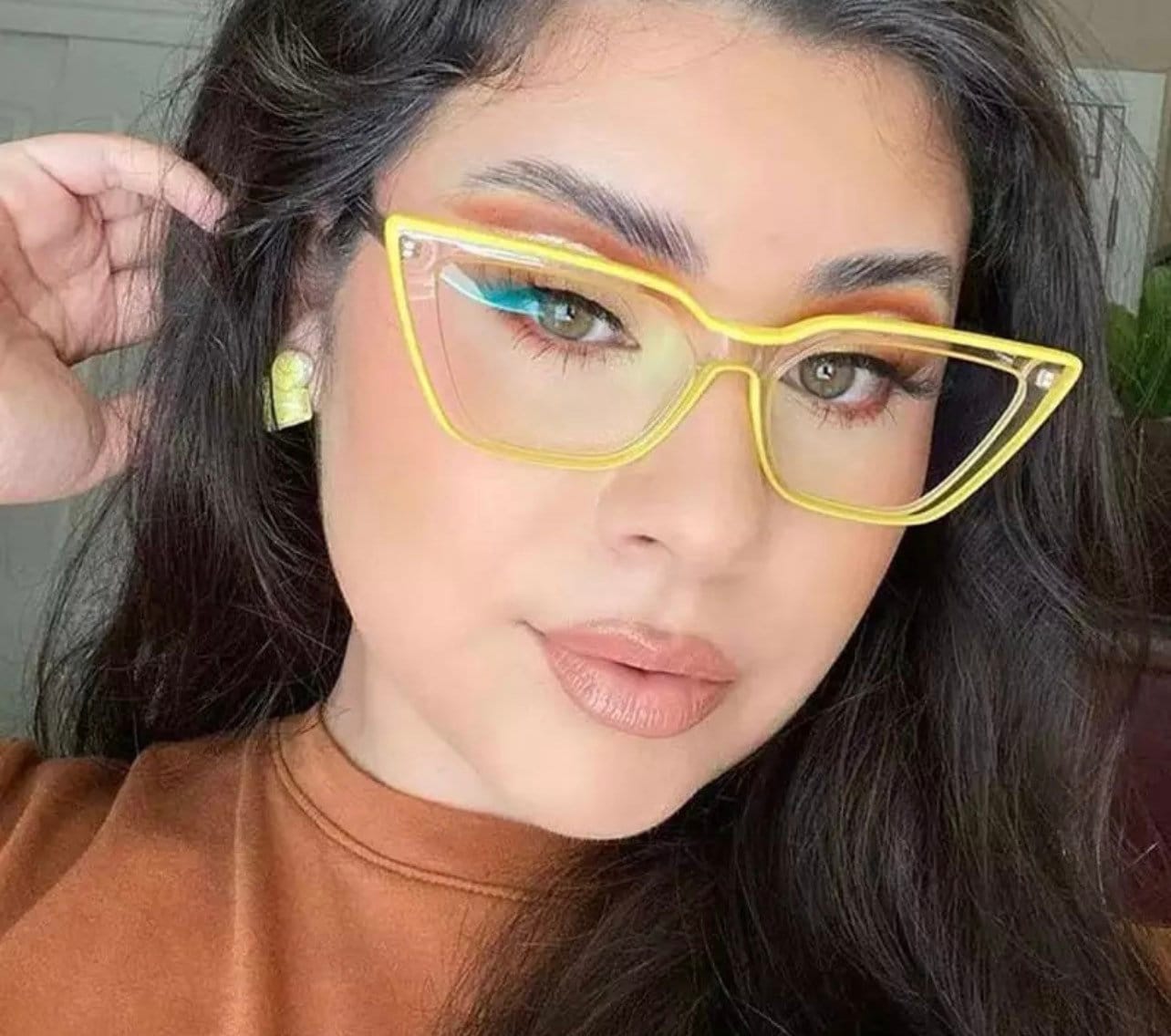 Transparent Computer Glasses Frame| Women Men |Anti Blue Light cat eye Eyewear Blocking Glasses |Optical Spectacle Eyeglass TR90