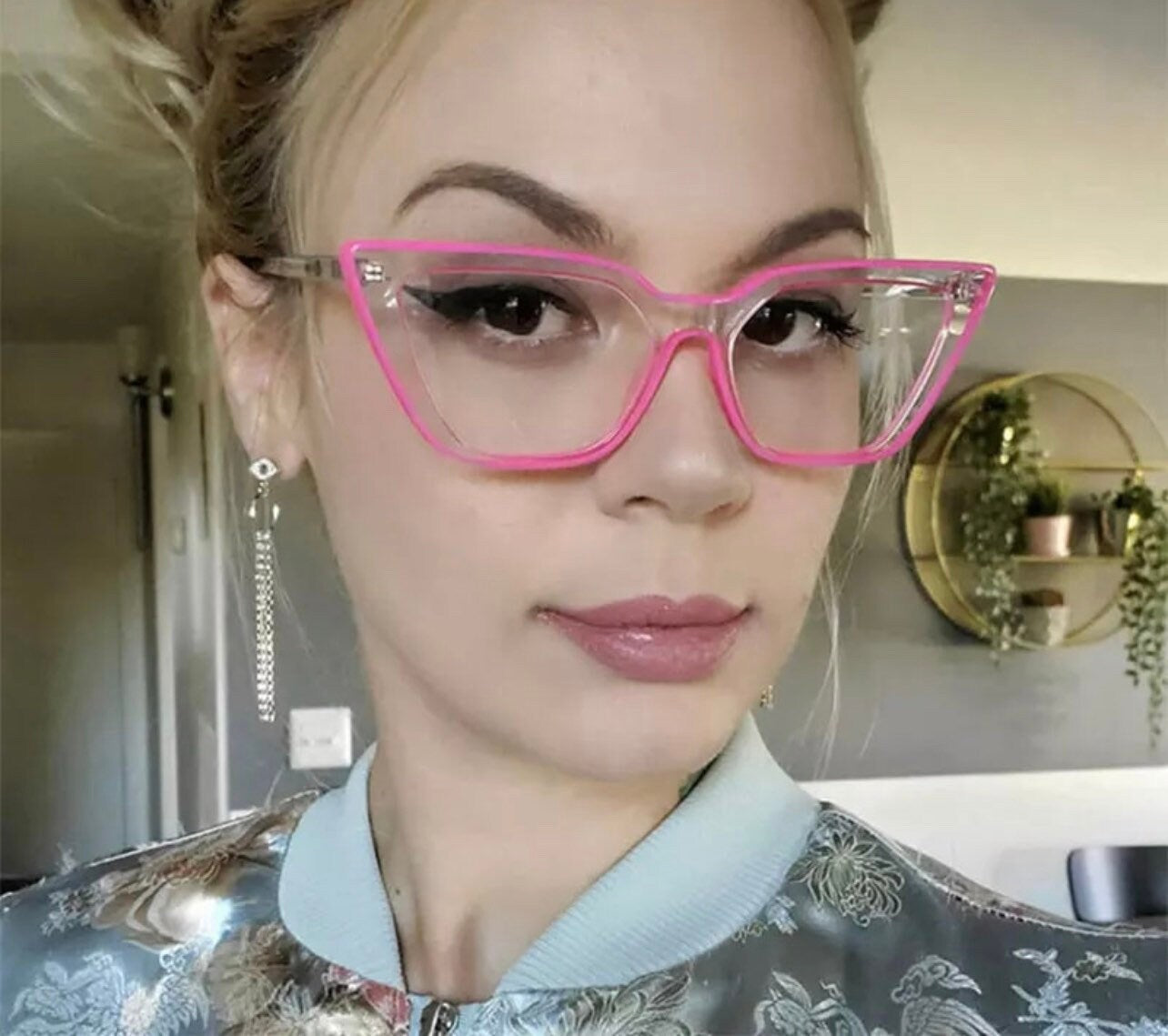 Transparent Computer Glasses Frame| Women Men |Anti Blue Light cat eye Eyewear Blocking Glasses |Optical Spectacle Eyeglass TR90