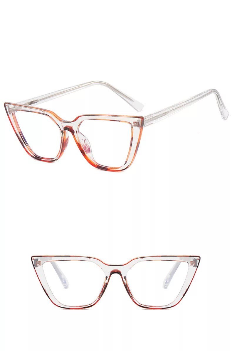 Transparent Computer Glasses Frame| Women Men |Anti Blue Light cat eye Eyewear Blocking Glasses |Optical Spectacle Eyeglass TR90