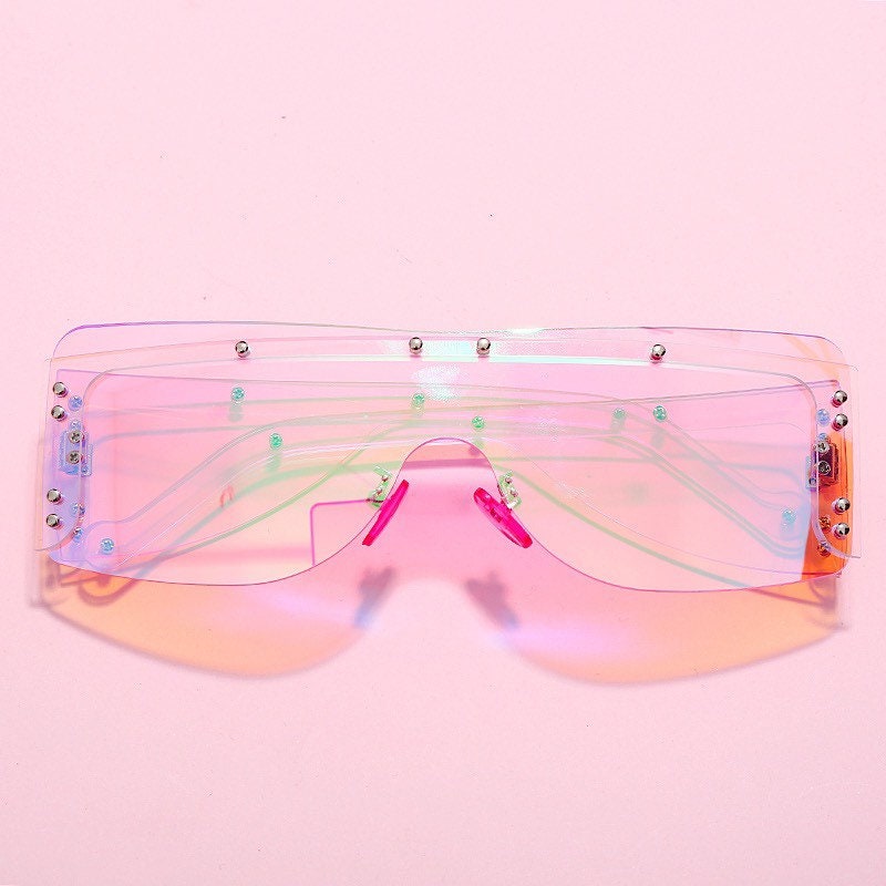 Rimless Square Sunglasses|Women Men| 2023 Gradient Rectangle Sunglasses| Fashion Sunglasses Brand Designer Eyewear Style|