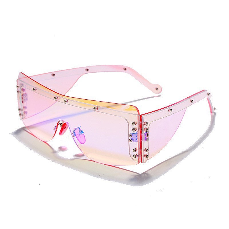 Rimless Square Sunglasses|Women Men| 2023 Gradient Rectangle Sunglasses| Fashion Sunglasses Brand Designer Eyewear Style|