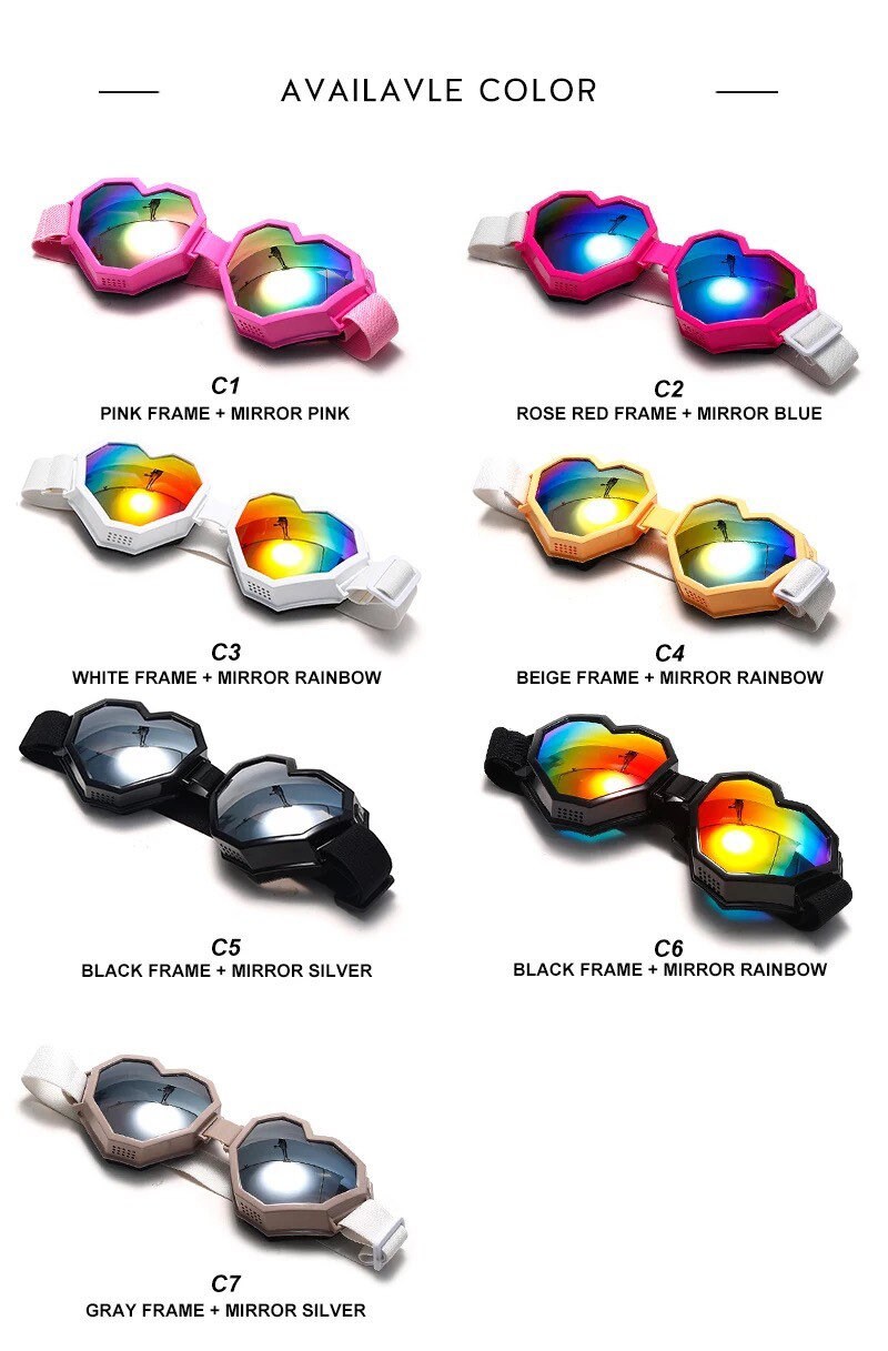 Heart Shaped Goggle Sunglasses One Piece|Women Men|Sunglasses Oversized Gradient Lens Brand Designer Eyeglass