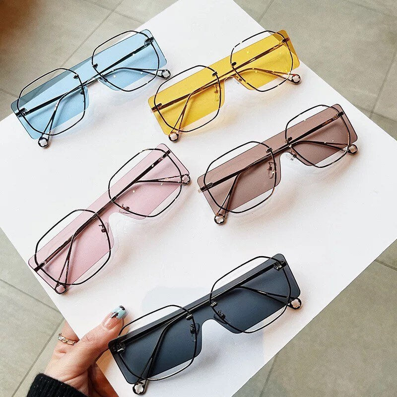 New Steampunk Sun Glasses|Women Men|Metal Sunglasses |Hollow Design Square Sun Glasses| Vintage Irregular Eyewear UV400
