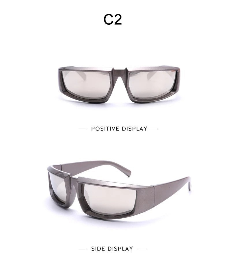 New Steampunk Sport Sunglasses Goggle Trend |Women Men|Y2k Mirror Sun Glasses| Punk Shades Eyewear Unisex Outdoor Eyeglasses UV400