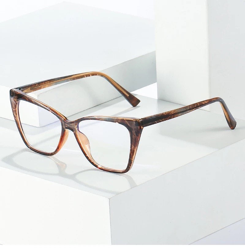 Cat Eye Women Men Glasses Frame |Fashion Clear Anti-blue Light Eyewear |Retro Spring Hinge Optical Frame TR90|Eyeglasses frames