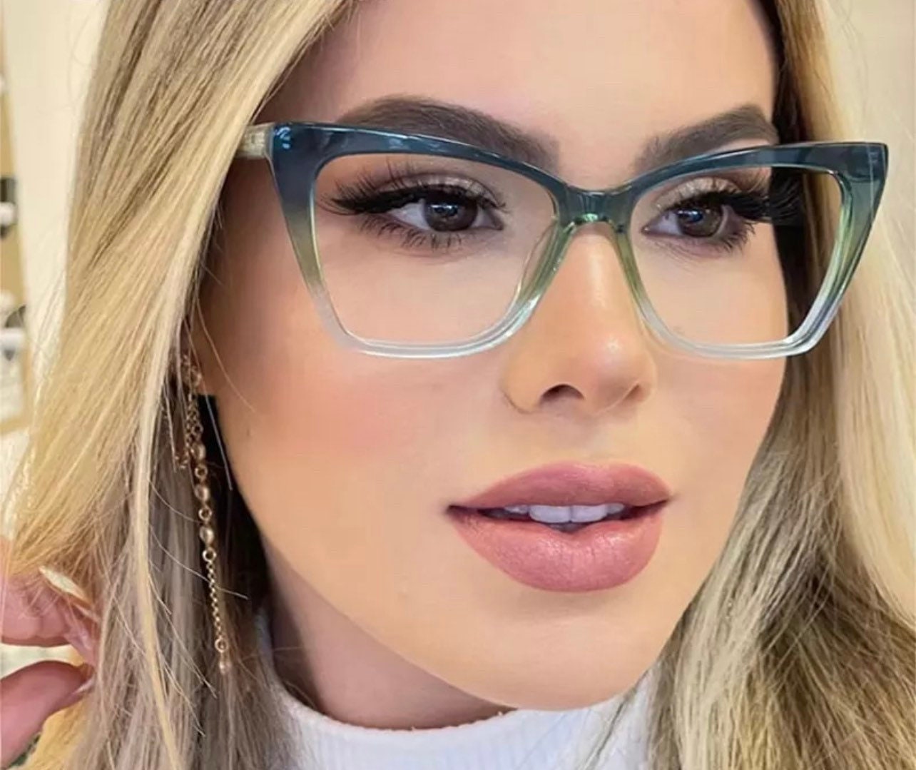 Cat Eye Women Men Glasses Frame |Fashion Clear Anti-blue Light Eyewear |Retro Spring Hinge Optical Frame TR90|Eyeglasses frames