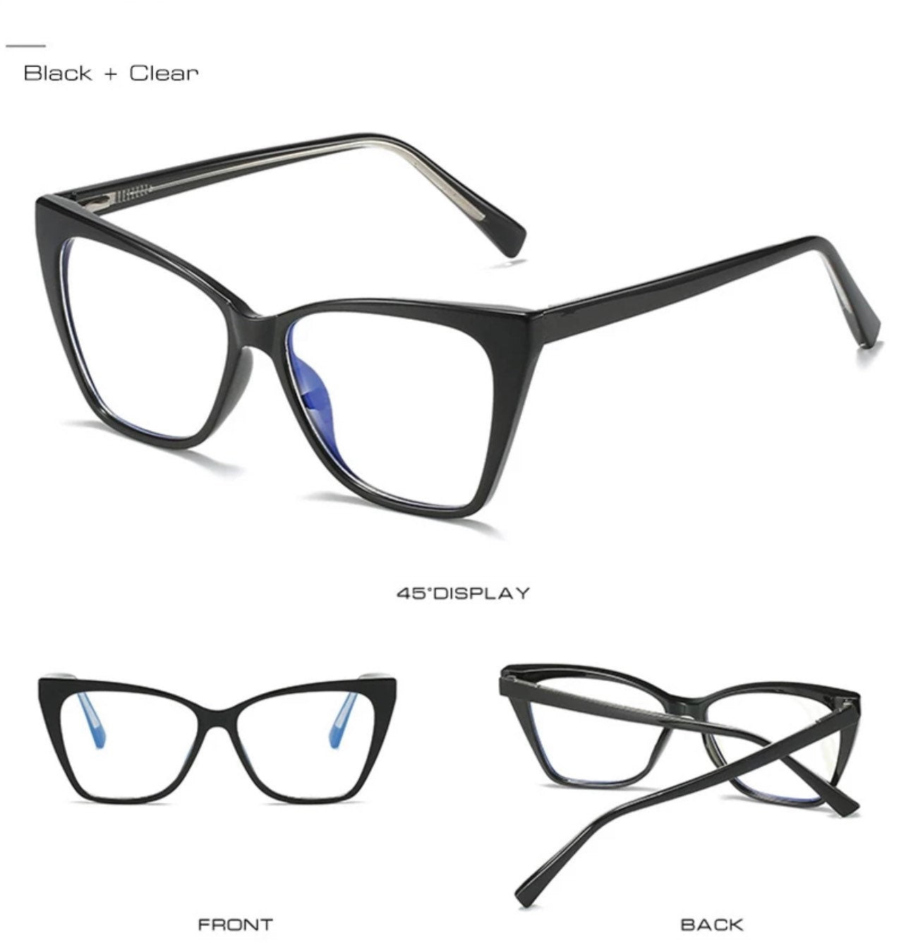 Cat Eye Women Men Glasses Frame |Fashion Clear Anti-blue Light Eyewear |Retro Spring Hinge Optical Frame TR90|Eyeglasses frames