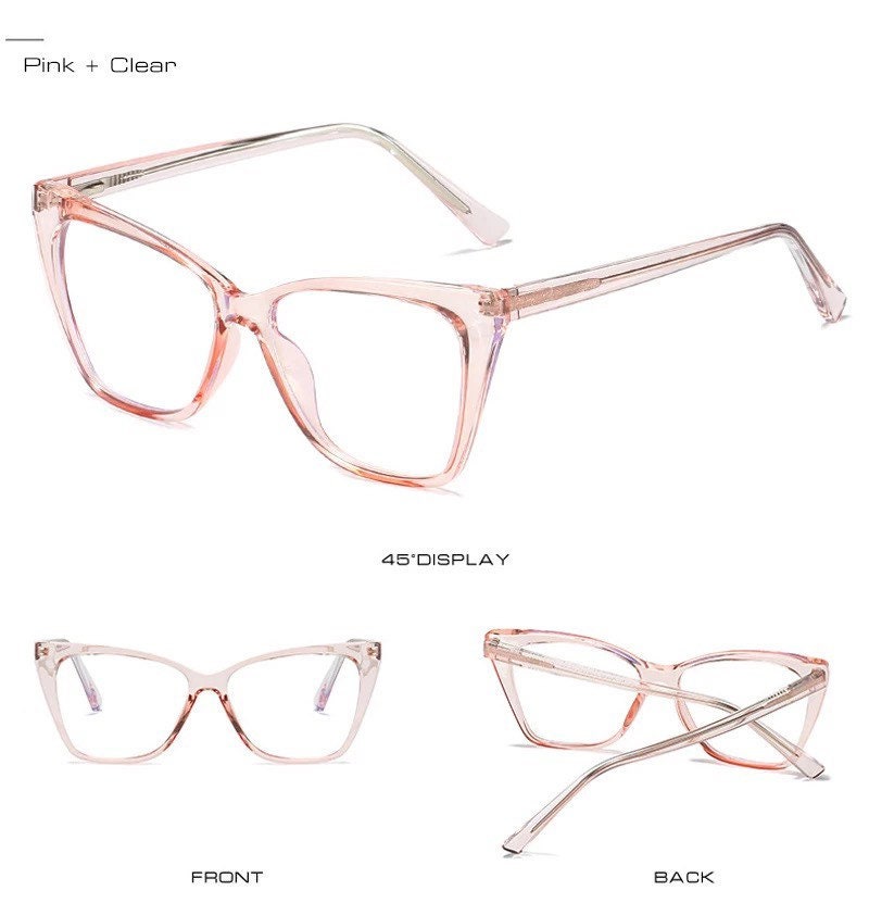 Cat Eye Women Men Glasses Frame |Fashion Clear Anti-blue Light Eyewear |Retro Spring Hinge Optical Frame TR90|Eyeglasses frames
