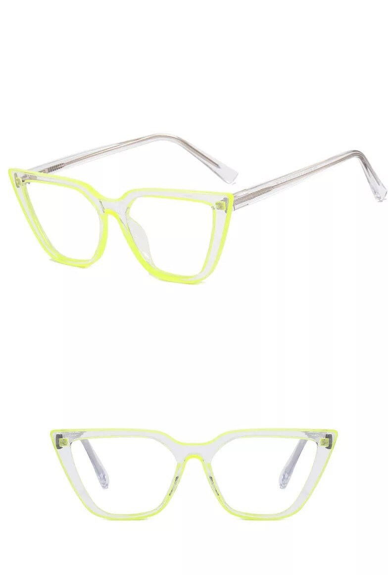 Transparent Computer Glasses Frame| Women Men |Anti Blue Light cat eye Eyewear Blocking Glasses |Optical Spectacle Eyeglass TR90
