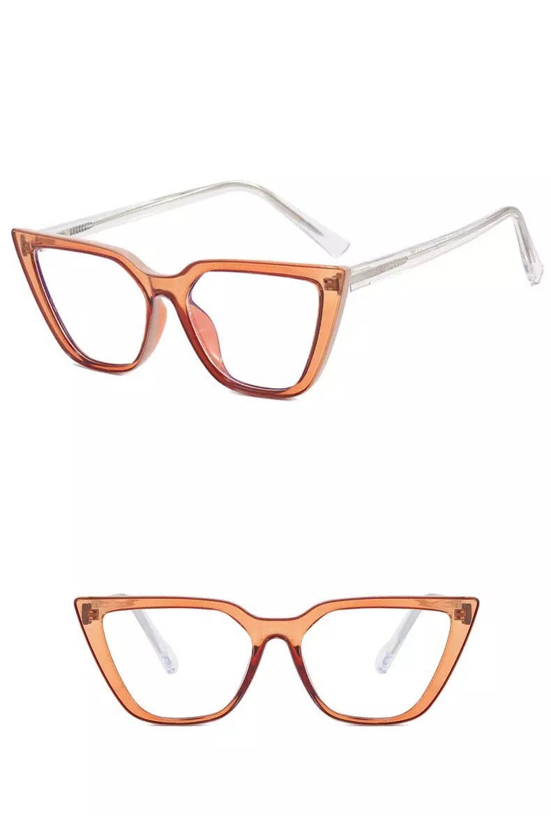 Transparent Computer Glasses Frame| Women Men |Anti Blue Light cat eye Eyewear Blocking Glasses |Optical Spectacle Eyeglass TR90