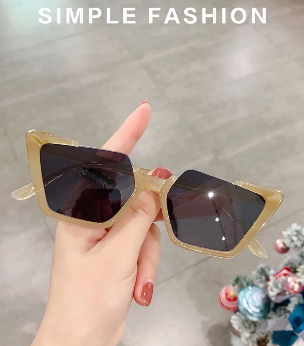 Retro Irregular Cat Eye |Women Men| Sunglasses Fashion Jelly Color Shades |UV400 Trending Sun Glasses Eyewear